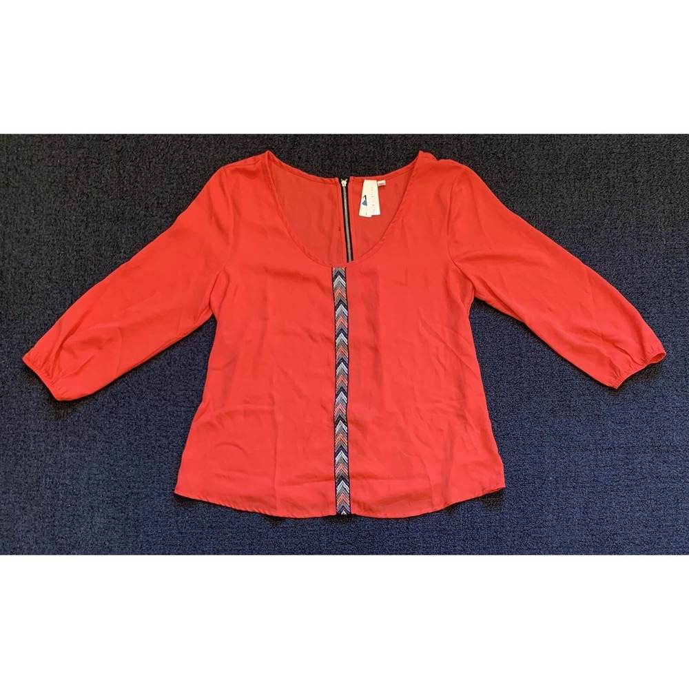 Society Girl Blouse Women's Medium Red